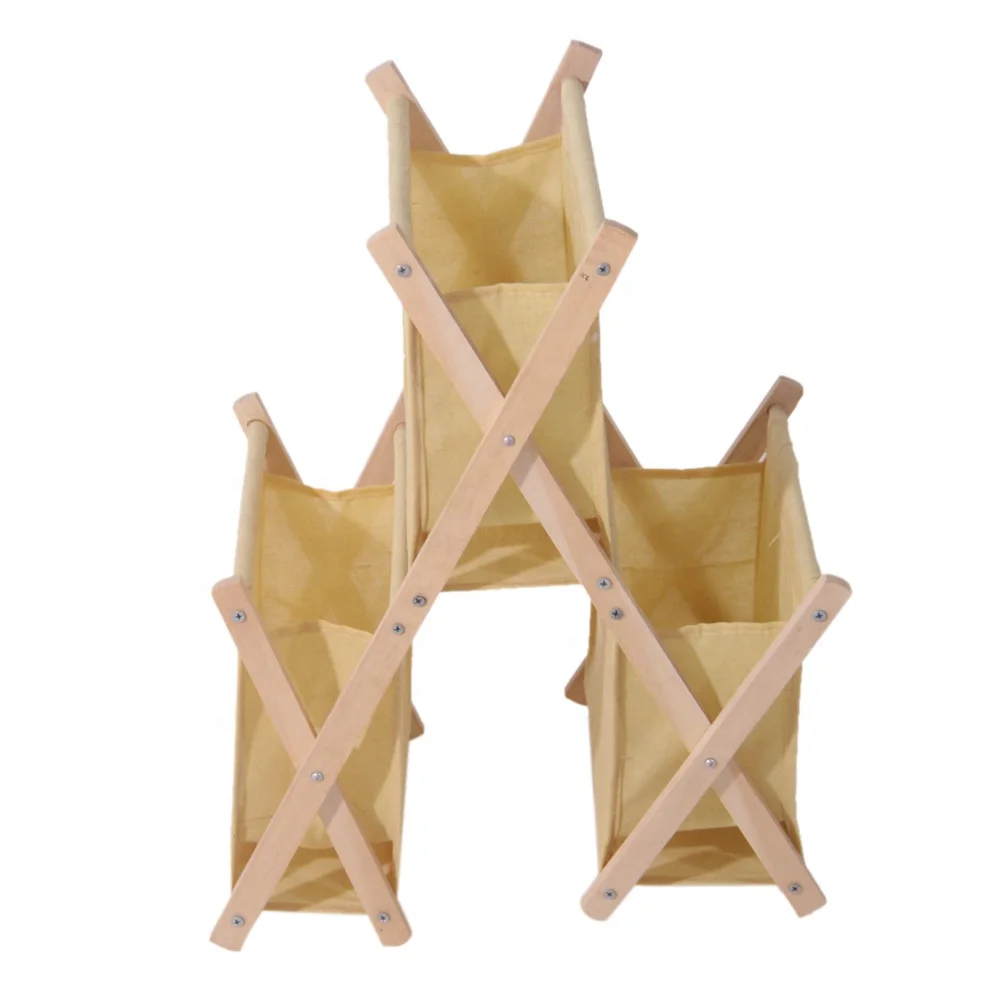 3 слоя складной тканевый металлический стеллаж для хранения деревянный выставки товаров кассеты рабочего стола журнальная стойка держит