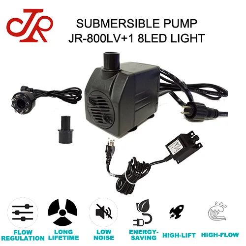 JR-800LV 12W 800L/h 12V Submersible Water Pump For Aquariums And Garden Pond