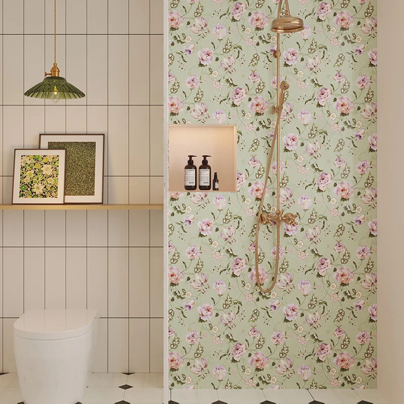 Wallpaper 3D Home Decoration Self Adhesive Vintage Flower  Pvc Peel And Stick Wallpaper For Bedroom Living Room Walls