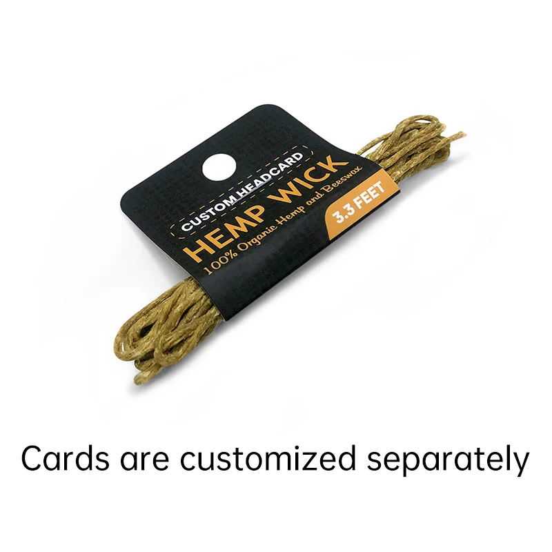 Hot Sale High Quality Factory Customized Length Natural Organic Pure Beenwax Hemp Wick
