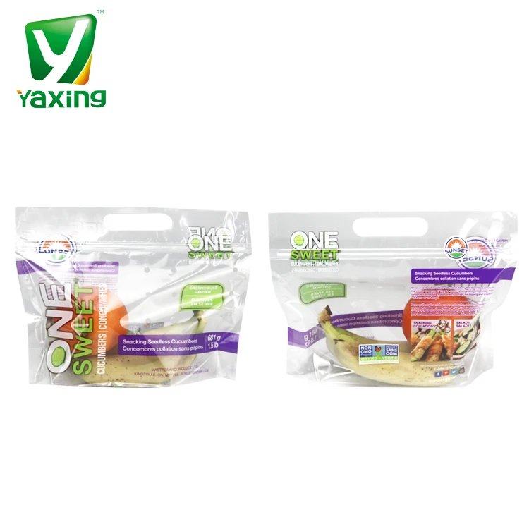 Customized Stand Up Fruits Pouch Zipper Bag Dried Food Transparent Mylars Bag Plastic Doypack Ziplock Bag Packaging With Handle