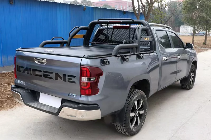 4x4offroad Aluminium Alloy Electric Retractable Tonneau Cover Roller Shutter Lid Pickup Bed Cover for Kaicene F70/Peugeot hunter