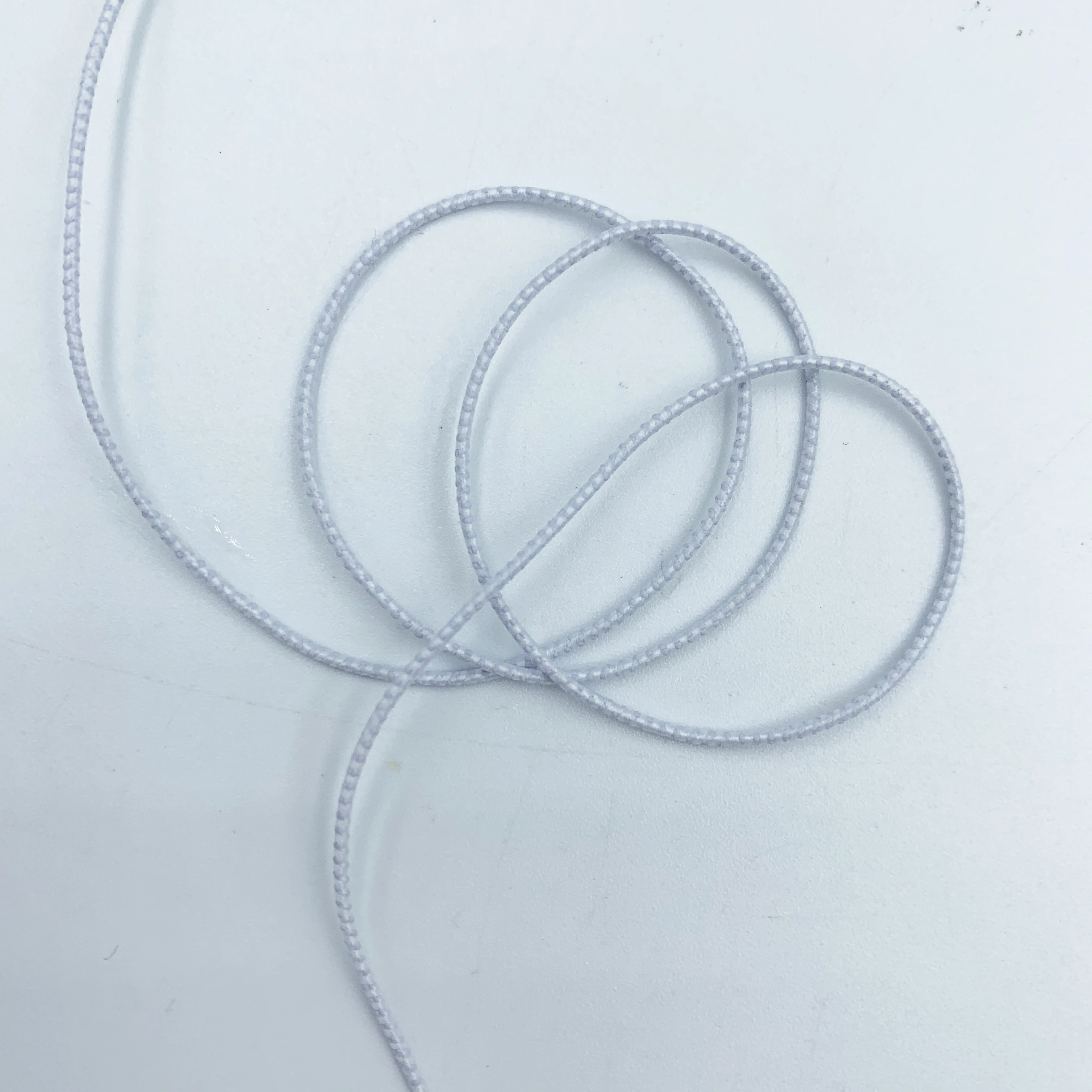 0.5mm 1mm 1.5mm sewing black white round band rope earloop cord stretch knit braided elastic cord string