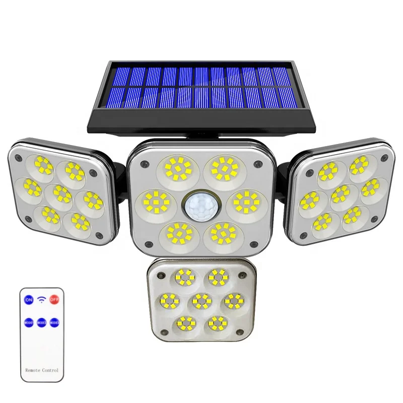 Outdoor Led Solar Lamp With Motion Sensor Flood Light Waterproof Powerful LED Solar Streetlight Garden Decor