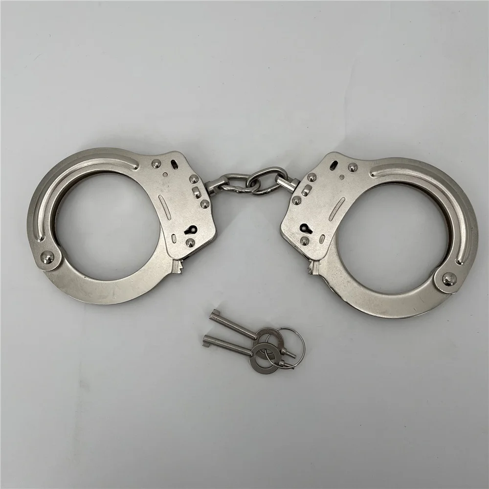 
 В наличии, стальные наручники с двойным замком профессионального класса  