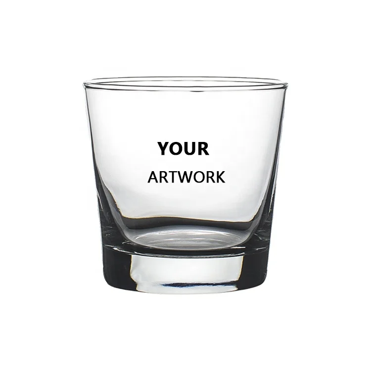 Whisky Cocktail Glass Cups Personalized Etched 9oz Clear Square Whiskey Rock Glass for Party Wedding Bar wine glasses