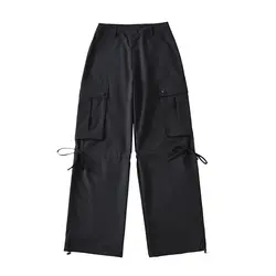 Women Outdoor Loose Soft Comfort Drawstring Lightweight Street Leisure Cargo Pants