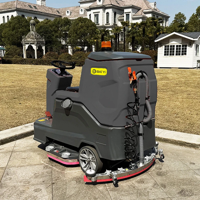 Baiyi-RX900 Commercial Auto Electric Cleaning Dryer Machine Industrial Ride On Floor Scrubber