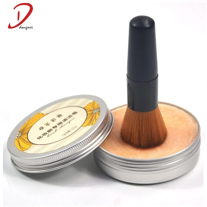 Privately label sticker makeup brush shampoo 100g,brush cleaner