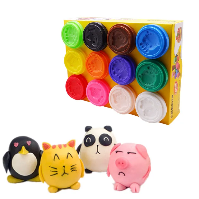 
Non-Toxic Plasticine 12 pieces Modelling Polymer Clay Set 