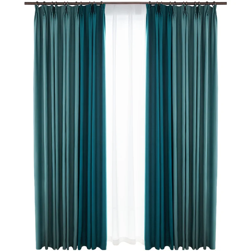 ZhongHua Forest Green Style Jacquard Good Quality  Fabric Curtain For Living Room