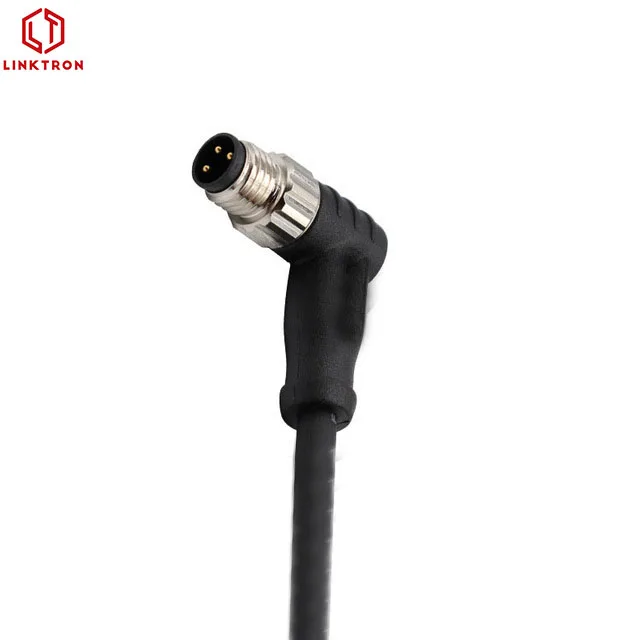 3m connector IP67 M5 M8 M12 M16 Right Angle moulding cable connector waterproof PVC/PUR cable connector IP67