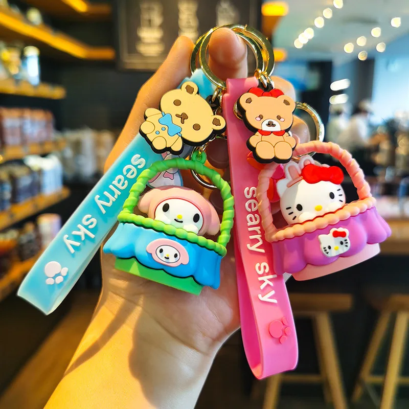 Creative New Cartoon Sanrio Doll Keychain Kulomi Small Gift Pendant Merlot Ornaments Accessories Wholesale