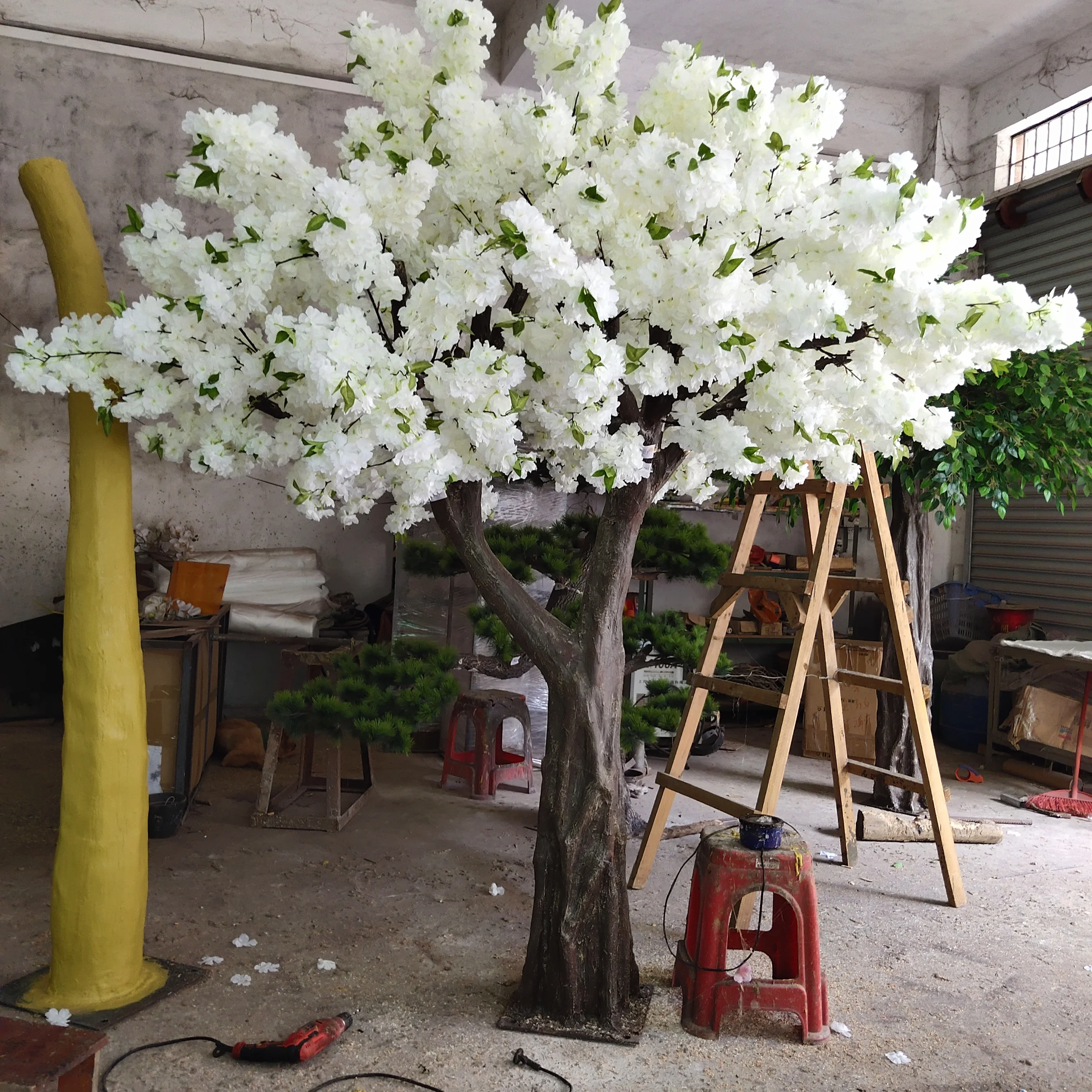 Wholesale pink fake Japanese fake trees wedding decorative cherry blossom sakura tree artificial