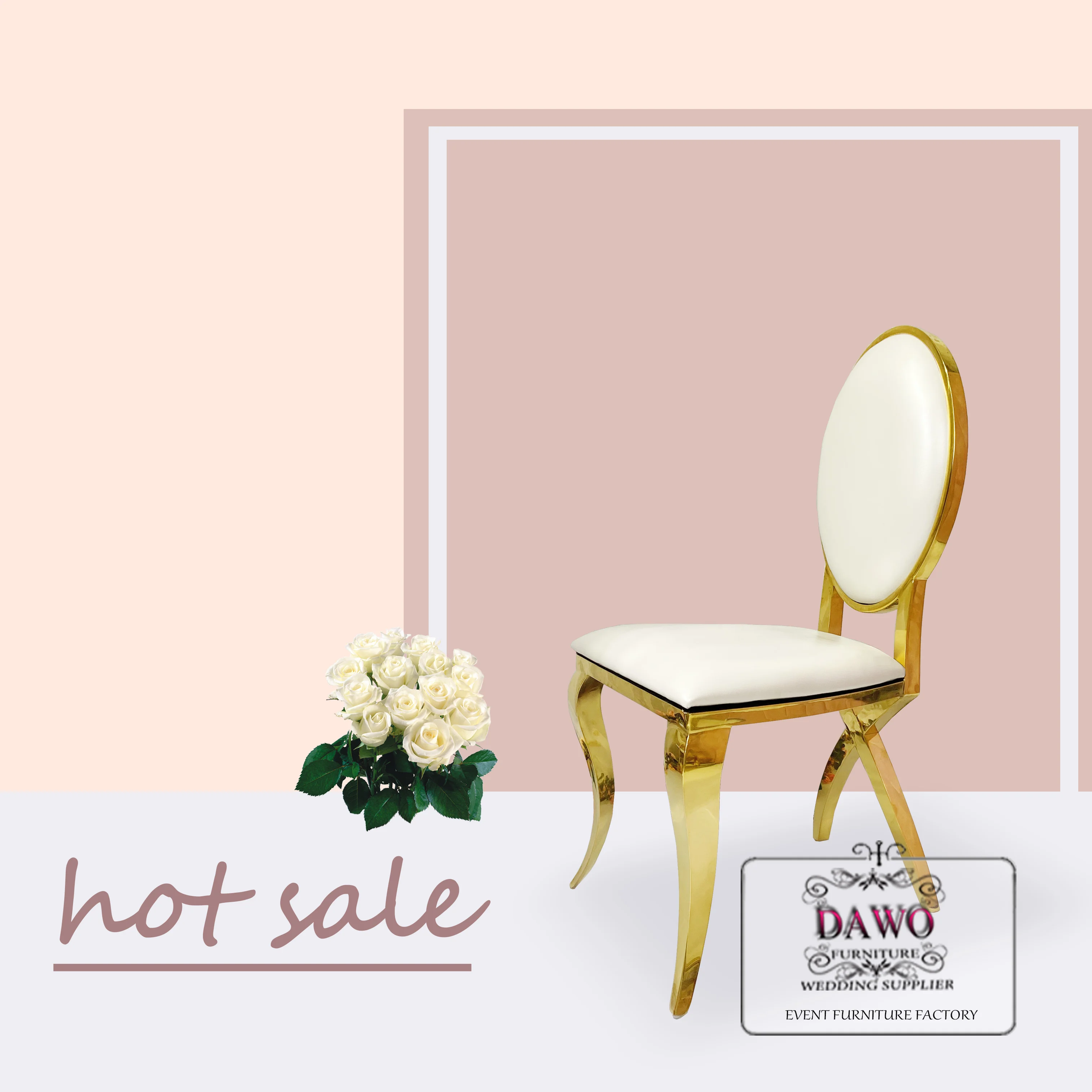 Стул из нержавеющей стали с круглой спинкой со сменными подкладками