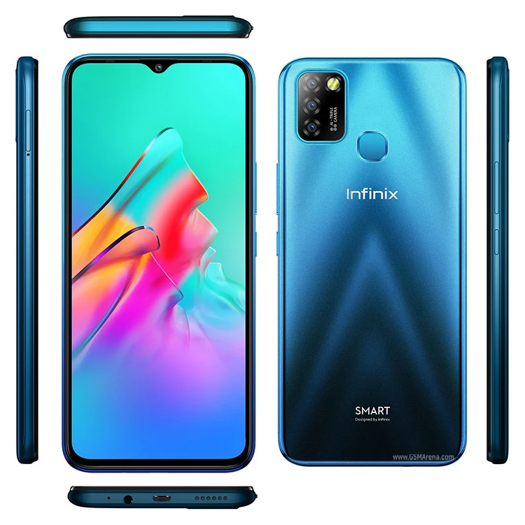 Смартфон lnfinix Smart 5, 2 + 32 ГБ, 6,6 дюйма, 1600*720P, 5000 мАч, камера 13 МП, Helio A20 Tecno