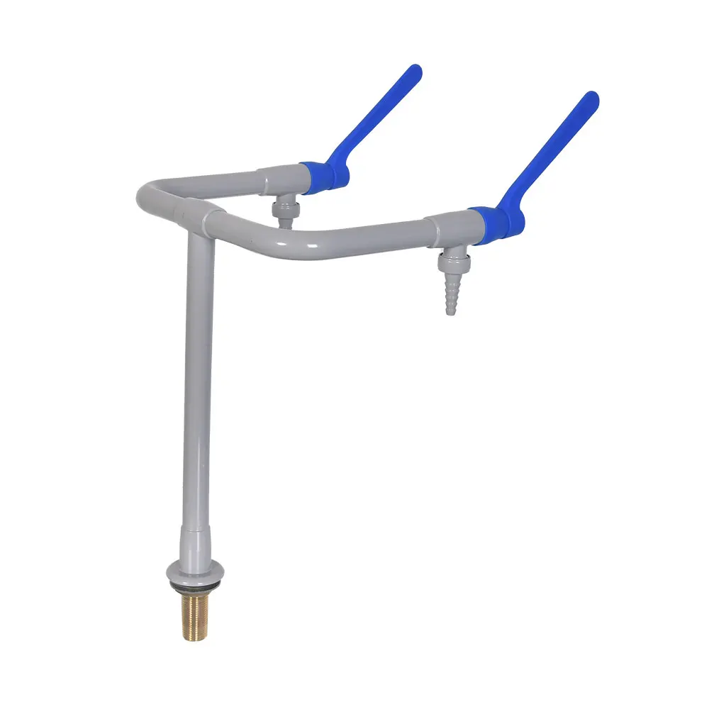 Laboratory Cleanroom Corrosion Resistance Copper Two Way Swan Neck Water Faucet Cold Hot Lab Water Tap