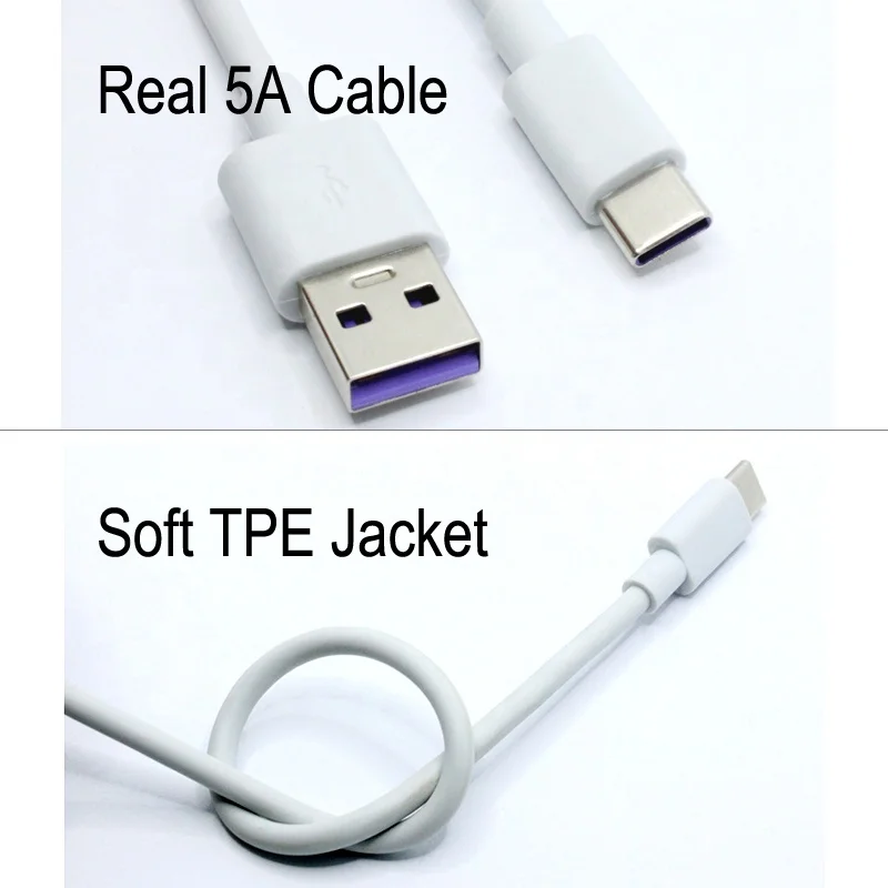 Кабель для передачи данных и быстрой зарядки премиум-класса, 1 м, 3,3 фута, USB Type-C, 5 А, для Samsung, Huawei, Oneplus, Xiaomi