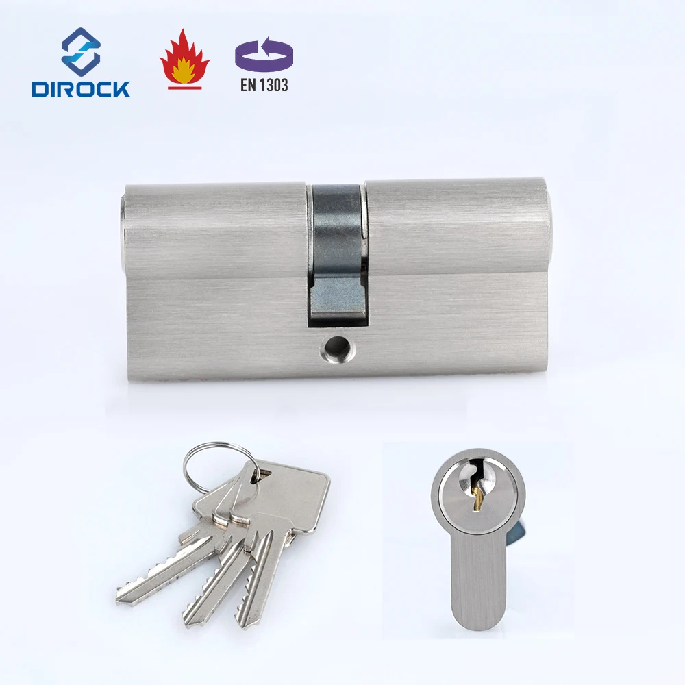 Copper Lock Cylinder Double Sided Brass Mortise Lock Cylinder with keys