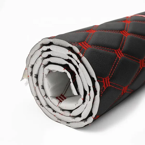 Diamond Stitching PVC Leather Composite Sponge For Car Seat Covers