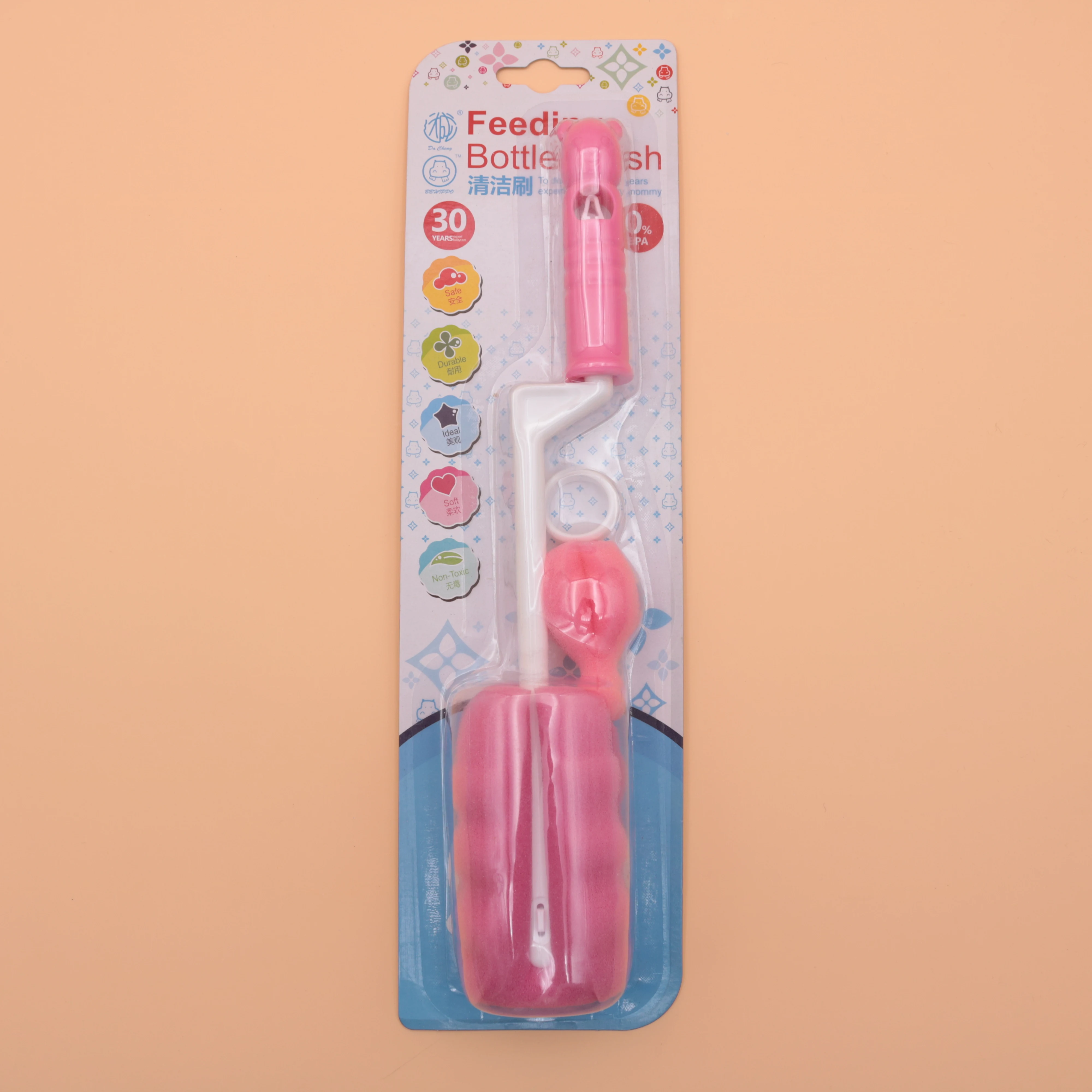 sponge bottle brush water fed brush kit sponge nipple brush 360degree cleaning factory wholesale customized