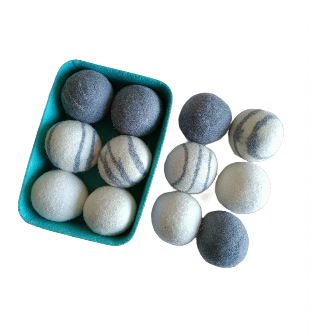 Customized 100% Organic New Zealand Reusable Natural Fabric Softener Healthy Felt Laundry Wool Dryer Balls