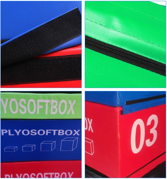 Fitness Commercial Gym Equipment 60kg Stackable Foam Soft Plyo Box Plyometric Jump Box Set Four In One