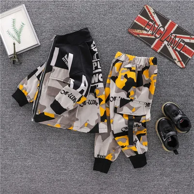 Children clothing Children Casual Camouflage Clothes Boys Handsome Clothing Suit 2023 Spring Fall Kids Military Uniform