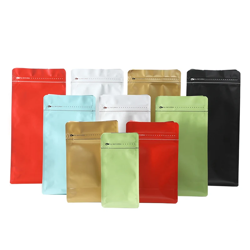 Wholesale stand up coffee bag pouch high quality coffee bean packaging bag custom printed coffee bags