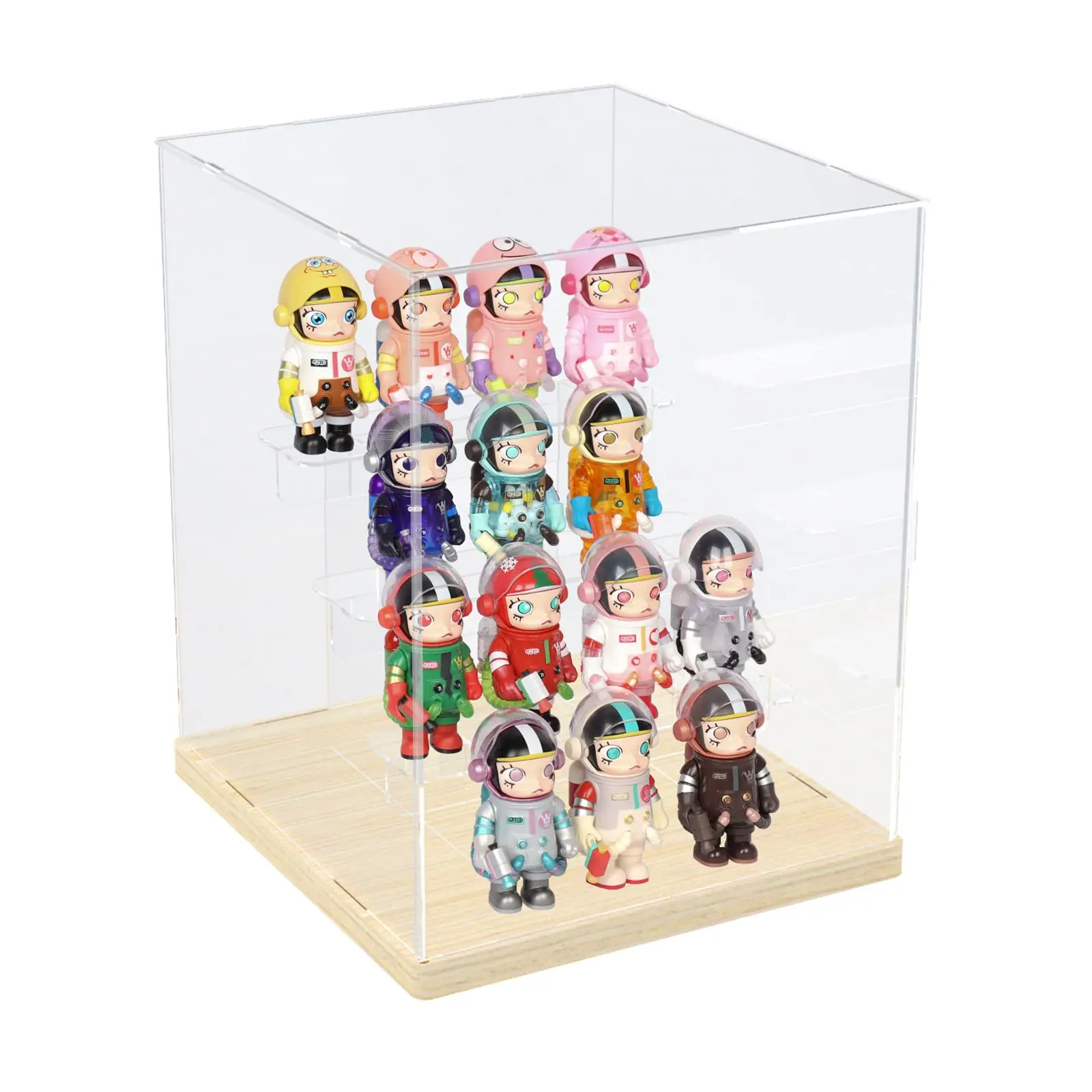 Factory Wholesales  Display Rack Transparent Handicraft  Acrylic Display Storage Showcase