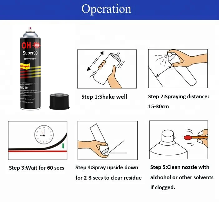 Super oh 99 spray adhesive spray glue for embroidery