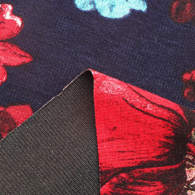 Custom printed poly fabric wholesale in market dubai,Customize wholesale french terry printed 100% poly fabric