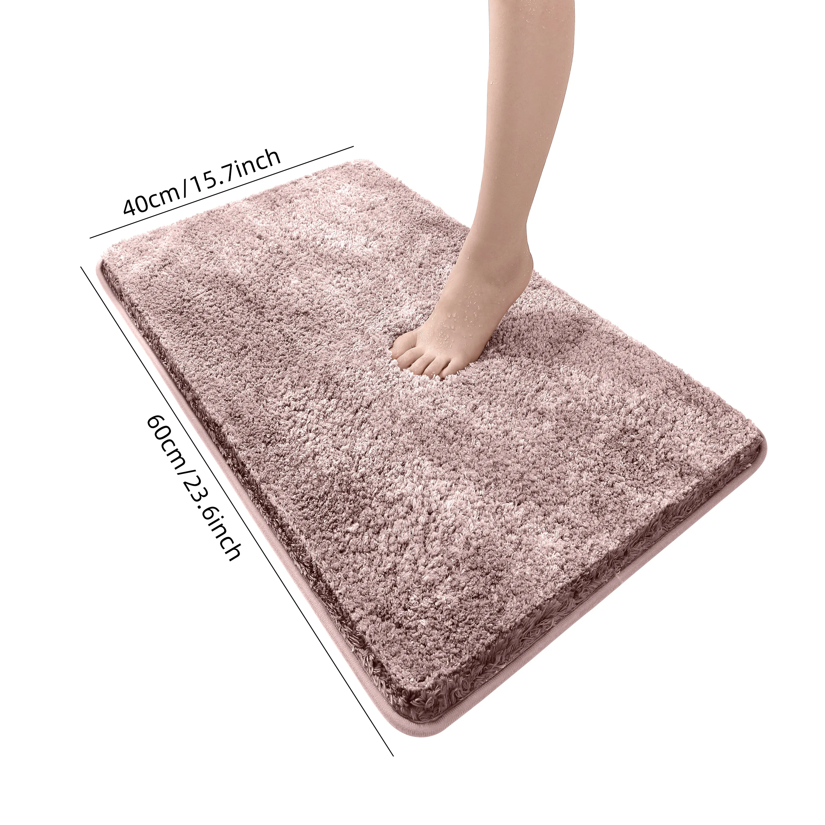 Non-slip bathroom carpet hygroscopic washable foot pad microfiber floor mat customized wholesale