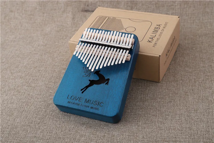 Factory Wooden Musical Instrument 17 keys Thumb Piano Handmade Thumb Piano For Beginners