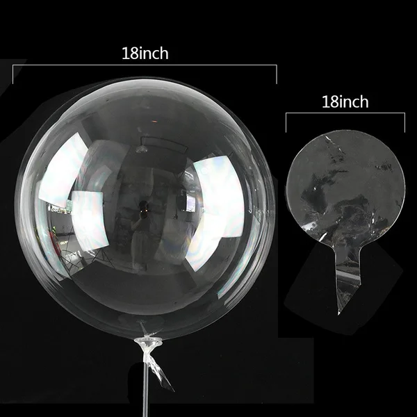 10 18 20 24 36inch Transparent Bobo Ballons Print Clear Globes Helium Balloon Wedding Birthday Party Decoration Adult Kids Favor