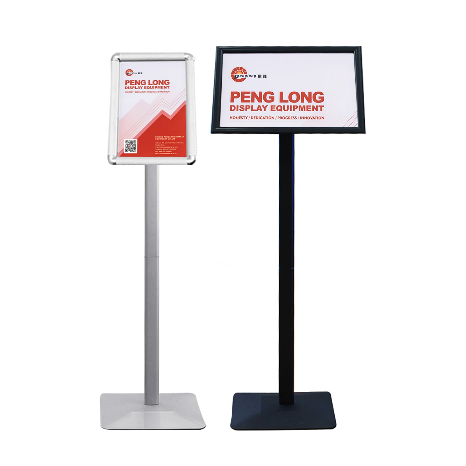 Steel metal menu holder lobby stand snap frame stand 11x14'