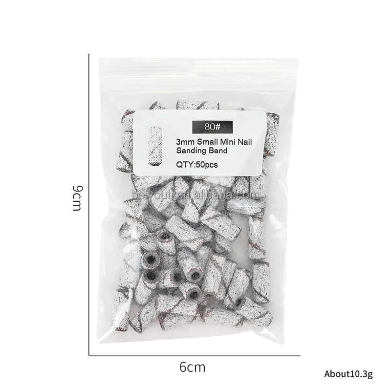 Hot Sell mini nail drill bit small barrel carbide Bagged Sand Ring manicure sand ring Polishing and nail removal tools