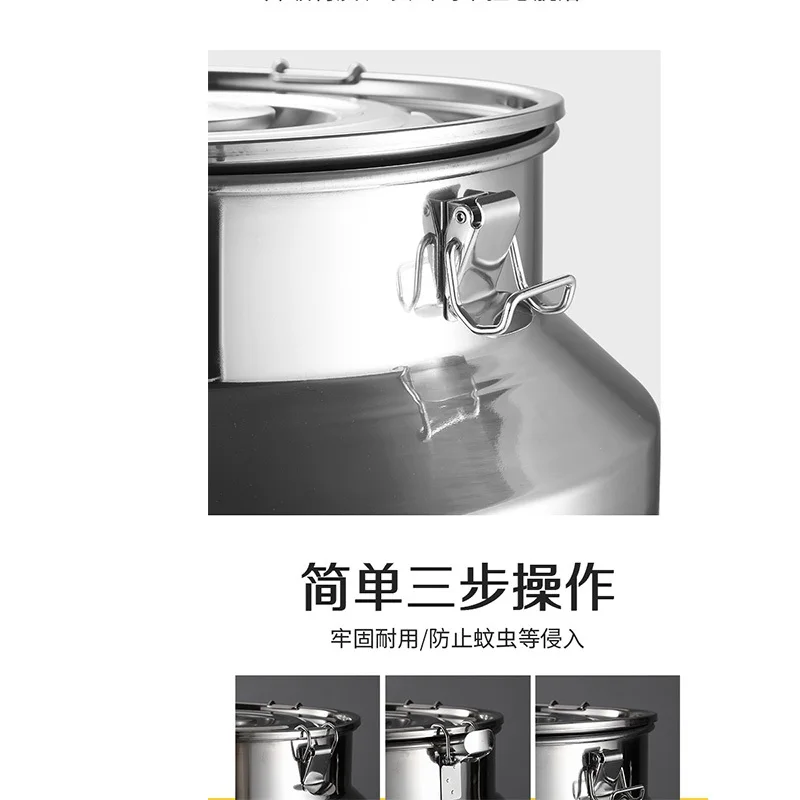 14~ 88L transportation and turnover milk barrel Wholesale price stainless steel milk storage tank with lid for sale