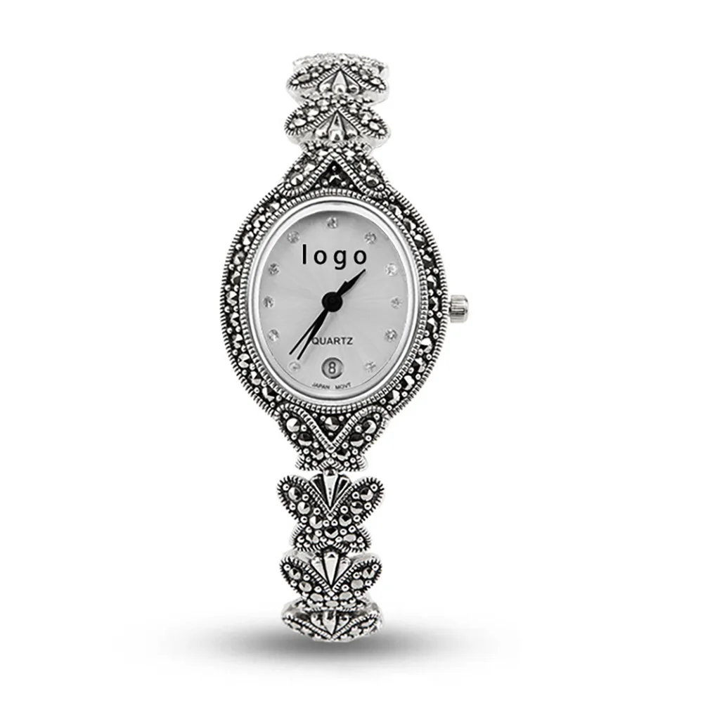 Fashion 925 Sterling Silver Watch Japan Quartz Movement Women Jewelry Gifts Women Watch