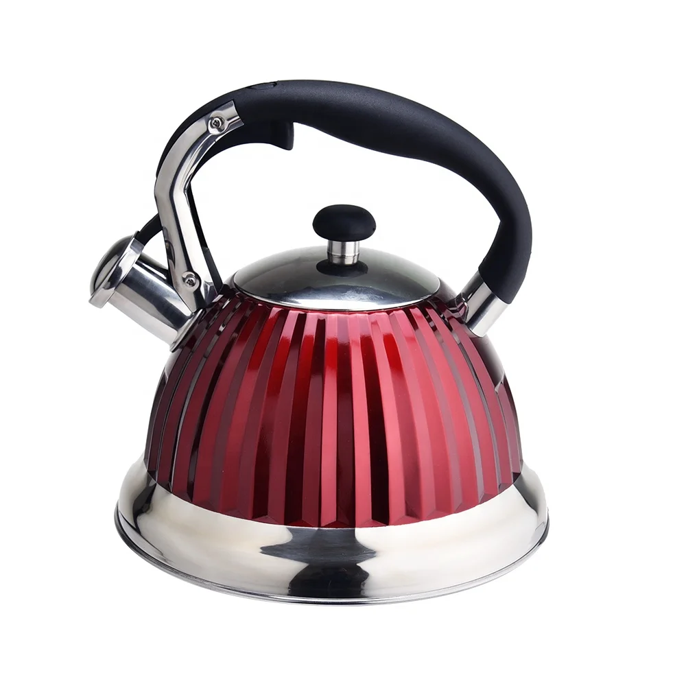 3L Stainless steel tea kettle whistling kettle with induction bottom for kitchen
