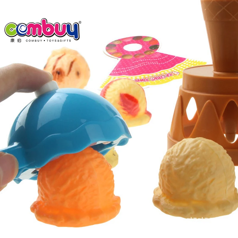 New product pretend tower stacking game kids play ice cream set toy