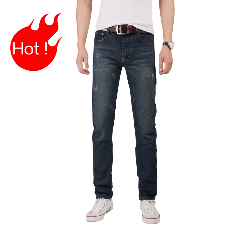 
New Men Clothes Self-cultivation Mens Demin Jeans Wild Korean Straight Blue Pants Men Casual Jeans 