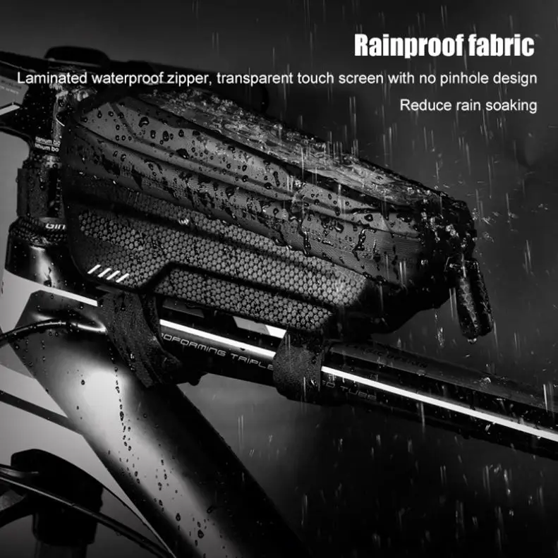 Istaride EVA Hard Shell Waterproof Touch Screen Bike Frame Phone Bag Cycling Bike Rack Tube Bag Top Tube Bike Bag