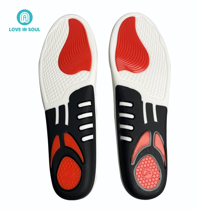 Premium Orthotic Arch Support Insole Flat foot Insole PU Gel Shock Absorption Light Comfort Sport Insole For Basketball Shoes