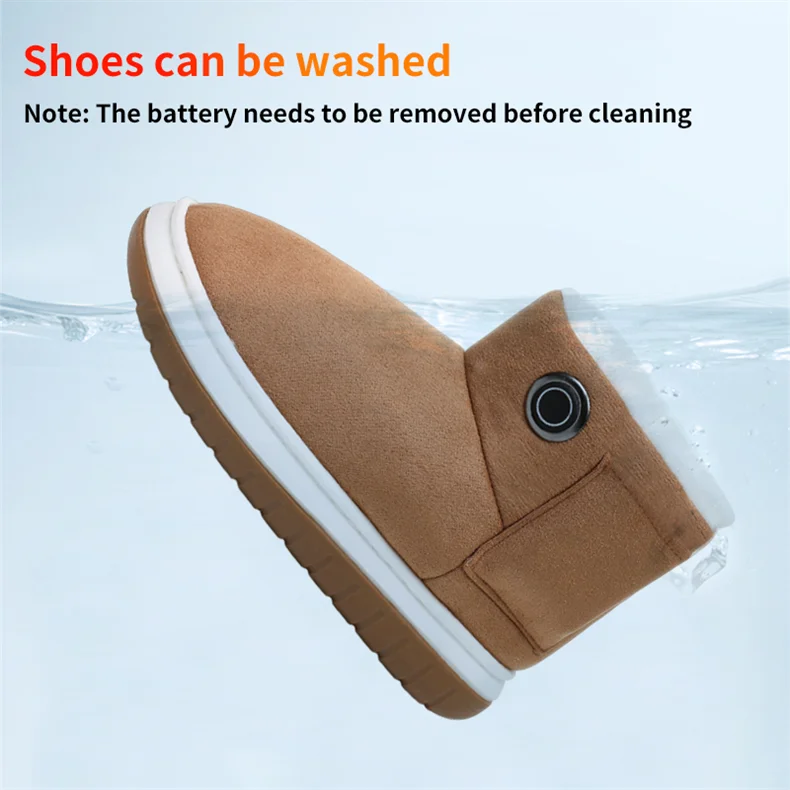 Hot Selling 65c Intelligent Adjustment Heated Shoes Thickened Non-Slip Sole Electric Heated Boots Shoes