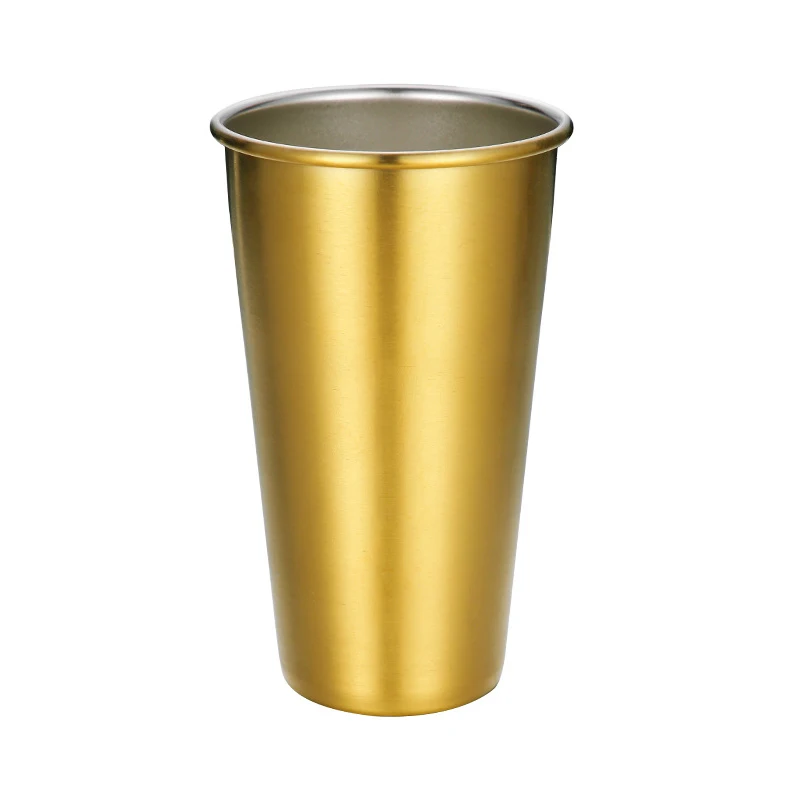 Кружка из нержавеющей стали 304 современная роскошная кружка для питьевой воды ресторана Золотая Однослойная
