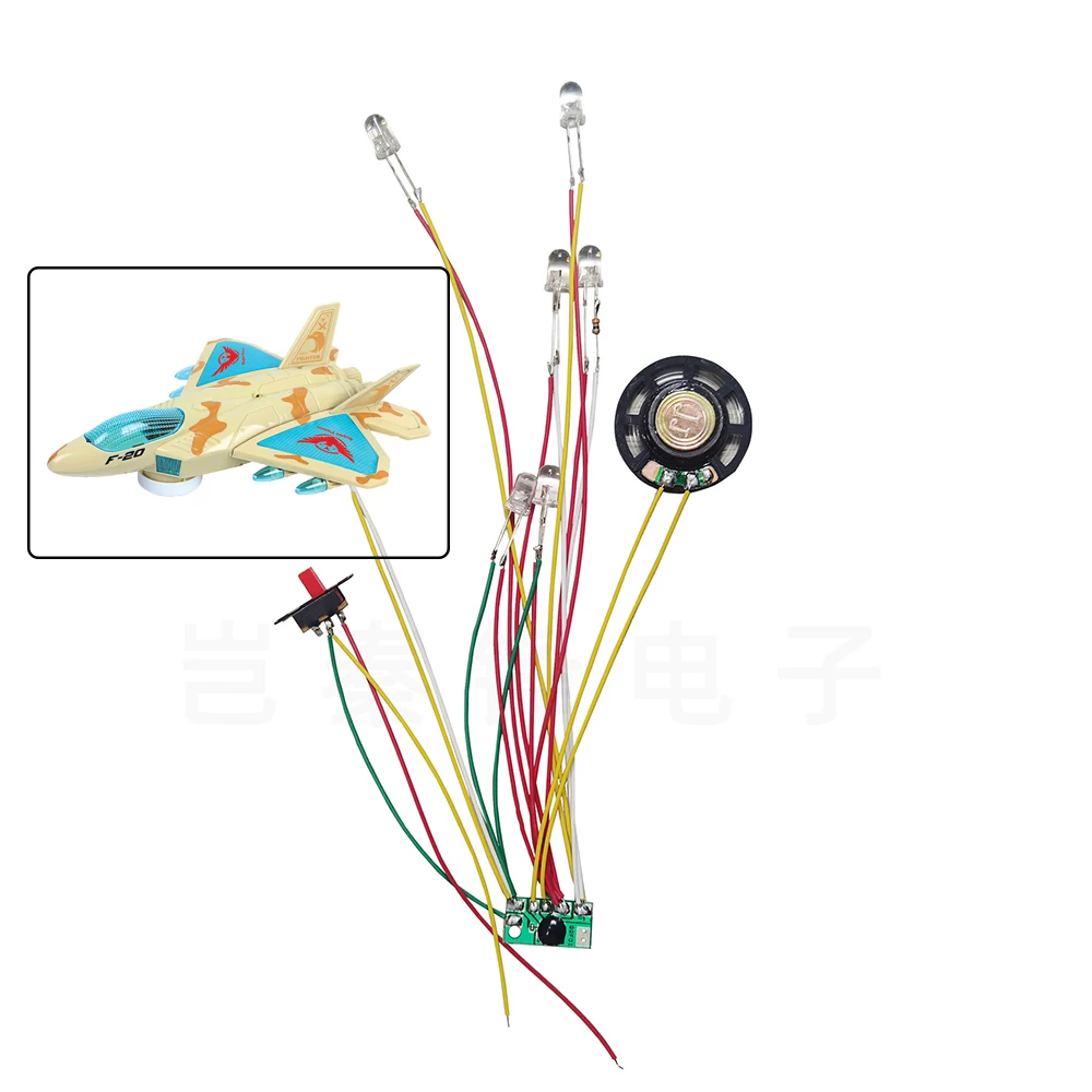 QQF C toy pcba manufacturer plane and guided missile toy with music sound Child Toy car Music Electronic Module