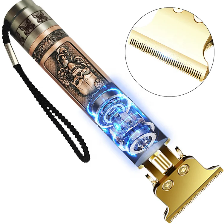 Dropshipping USB Rechargeable Kemei KM-1974A T9 Baldheaded Electric Cordless Shaver Men Barber Cutting Machine Hair Trimmer