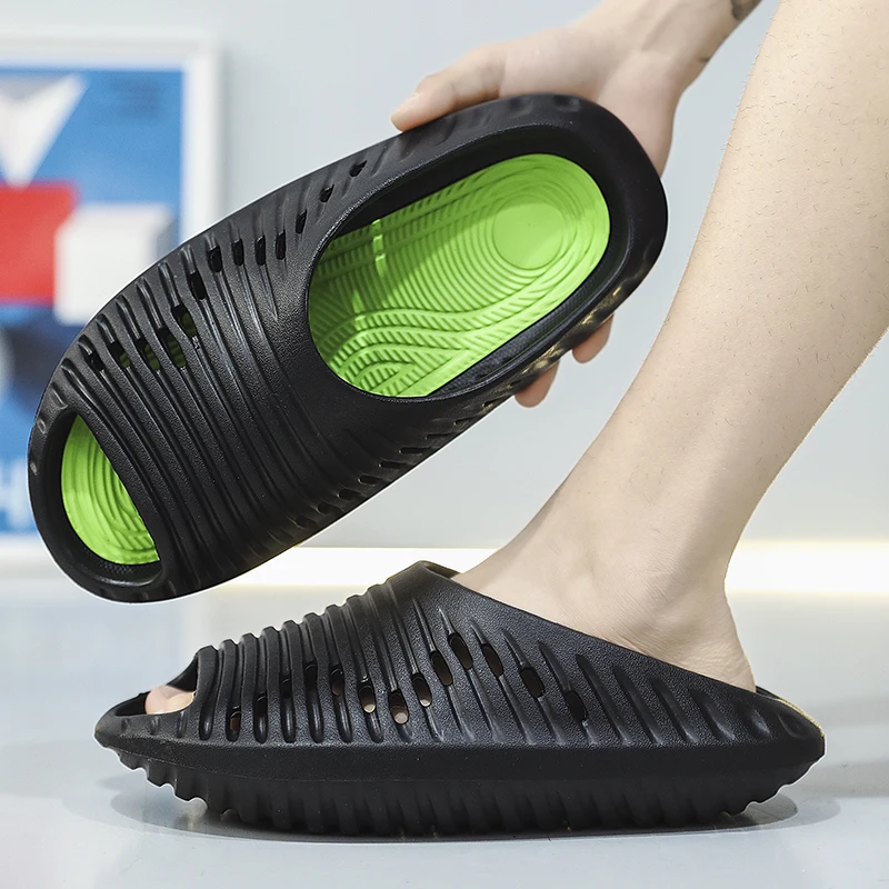 Casual Couple Slippers New Summer Non Slip Beach Hole Shoes Soft Bottom Spaceship beach Slide Sandals For Women