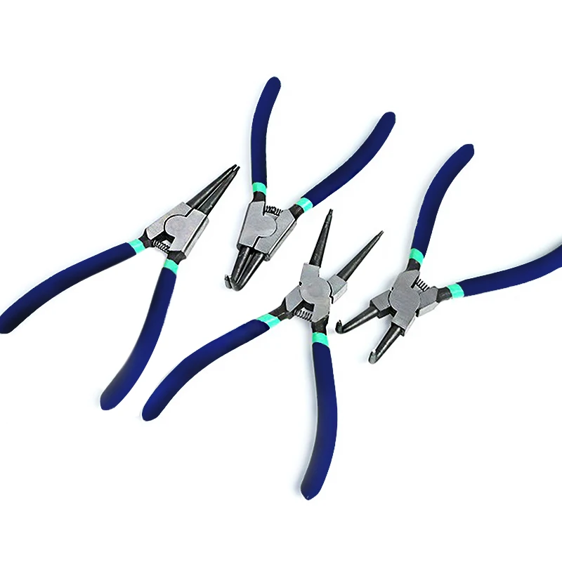 Antiefix 7 inch External Snap Ring Pliers Internal 4Pcs Circlip Pliers kit Straight and Bent Nose